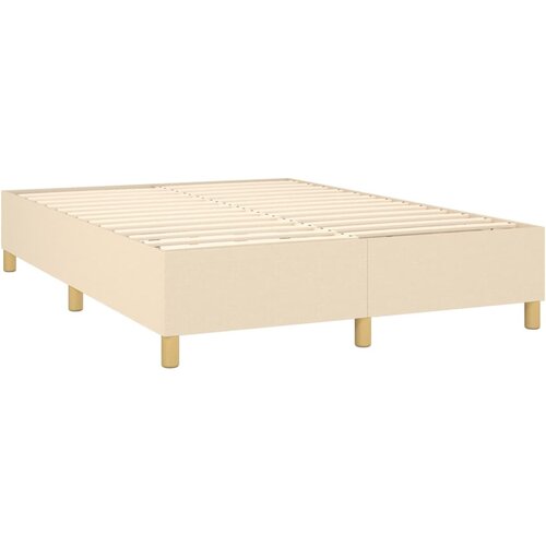  s oprugama i madracem krem 140 x 190 cm od tkanine Slike