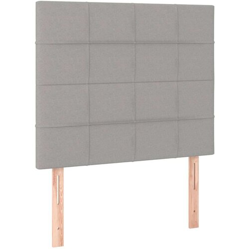  Uzglavlja 2 kom svjetlosiva 100x5x78/88 cm od tkanine Slike