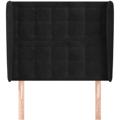  Uzglavlje s u&amp;scaron;ima crno 103x23x118/128 cm bar&amp;scaron;unasto Slike