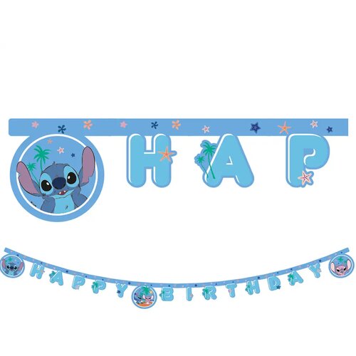 Procos Disney+Stitch rojstnodni napis Vse najbolj&scaron;e za zabavo, banner 200 cm Cene