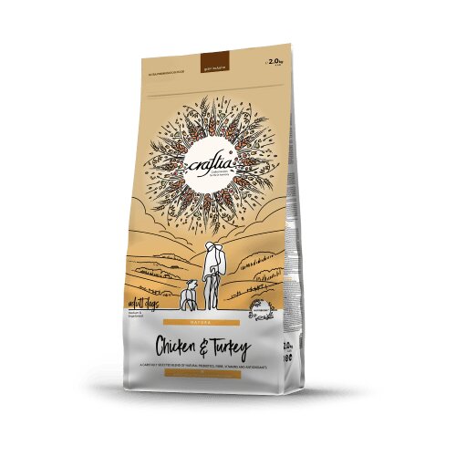 Craftia natura chicken &amp;amp; turkey adult dog medium &amp;amp; large breed - 2 kg Slike