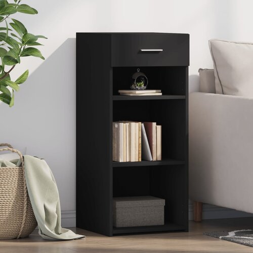  The Living Store Komoda črna 40x42,5x93 cm inženirski les - Komoda, (21496214) Cene