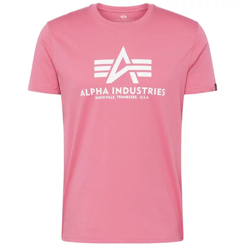 Alpha Industries Majica svijetloroza / bijela