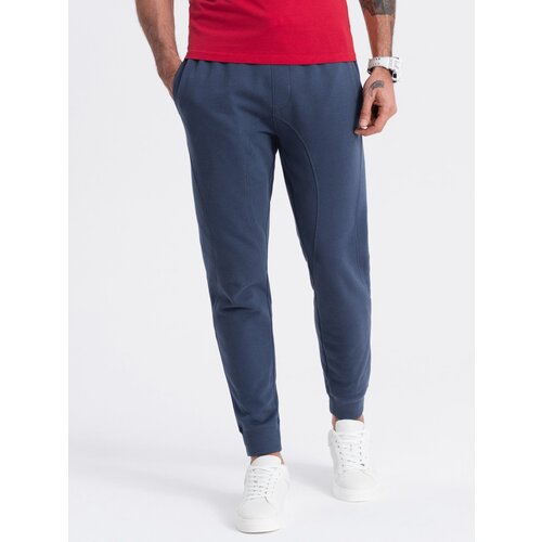 Ombre Men's jogger sweatpants - navy blue Cene