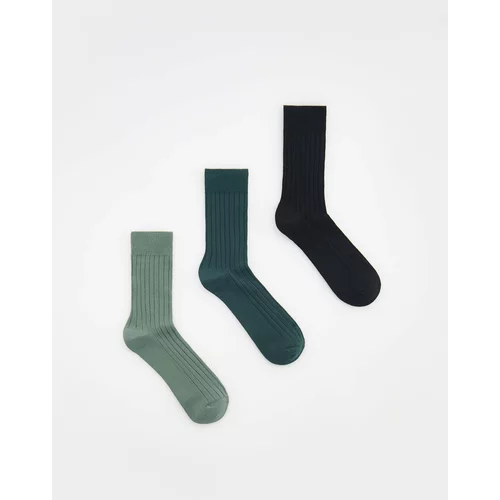 Reserved - Komplet od 3 para čarapa - prljavozeleno