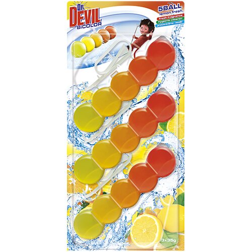 Dr_Devil WC kuglice Lemon fresh, 3x35g Slike