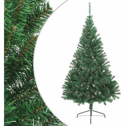 vidaXL Umjetna polovica božićnog drvca sa stalkom zelena 180 cm PVC Cijene