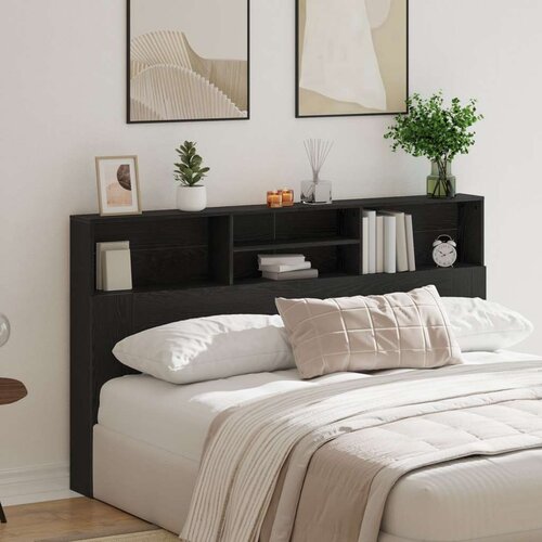  Okvir za krevet Crna hrastovina 180x19x103 5 cm Slike