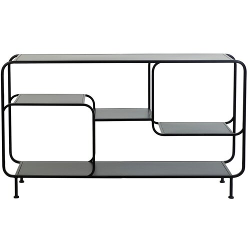 Light & Living Crna metalna polica za knjige 141x81,5 cm Winston - Cene