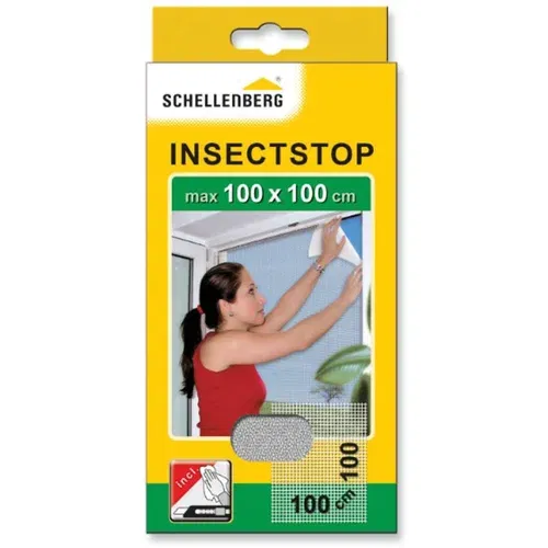 SCHELLENBERG Insect Stop Mrežica za zaštitu od insekata (Š x V: 100 x 100 cm, Boja tkanine: Bijele boje, Pričvršćivanje stezanjem, Prozor)