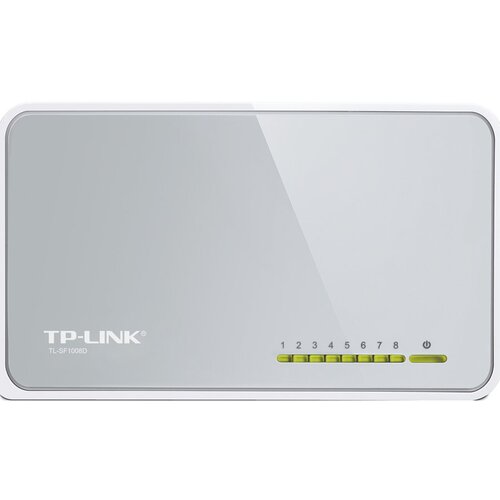 Tp-link Switch TL-SF1008D, 8-Port RJ45 10/100Mbps desktop switch, Fanless, LED indicator, Auto Negotiation/Auto... Slike