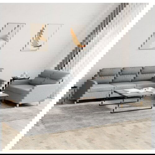 VidaXL 2-dijelni set sofa s jastucima svjetlosivi od tkanine Slike