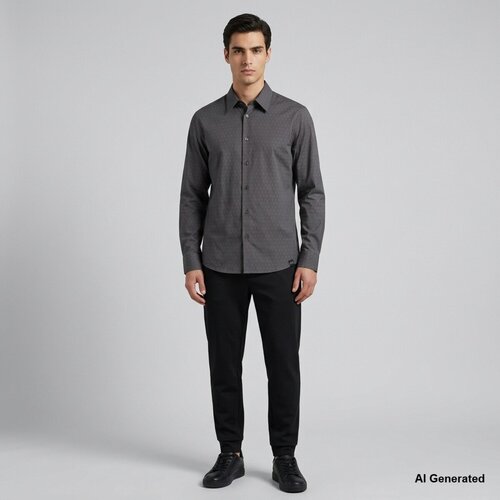 Armani Exchange Srajce z dolgimi rokavi Shirt Siva Slike