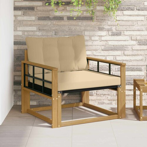  Set vanjskih sofa Čvrsto drvo akacije i Textilene Bijela Cene