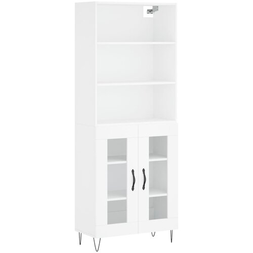 Maison Chic Visoka omara - Komoda - Predalnik bela 69,5x34x180 cm inženirski les, (21719417) Cene