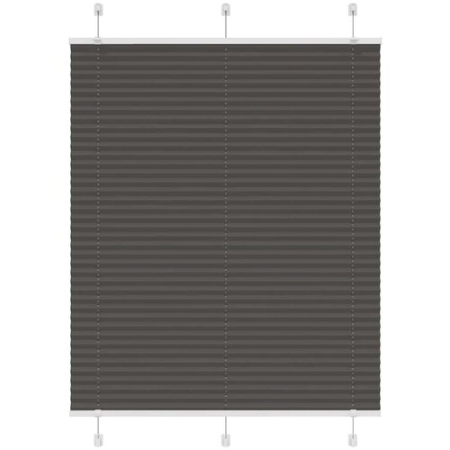 VidaXL Plisirana roleta crna 110x100 cm &amp;scaron;irina tkanine 109,4 cm Slike