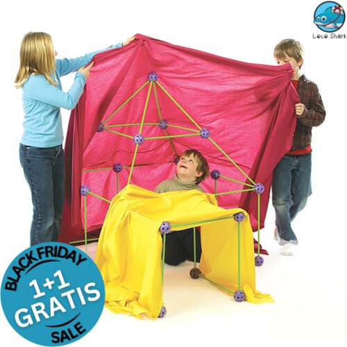 LocoShark Loco Fort Builder - Set za izgradnju tvrđave za djecu (1+1 GRATIS) Slike