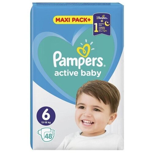 Pampers Pelene Active Baby 6, 15+kg, 48/1 Slike