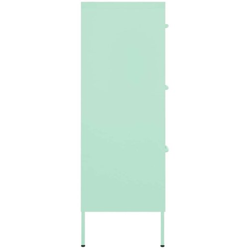 VidaXL Omarica s predali mint zelena 80x35x101,5 cm jeklo Slike