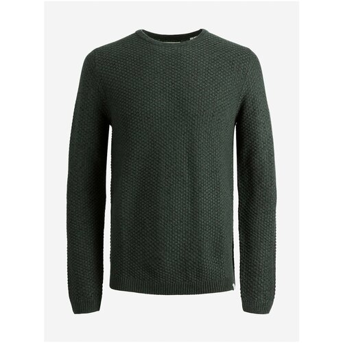 Jack & Jones Dark green basic sweater Damian - Men Cene