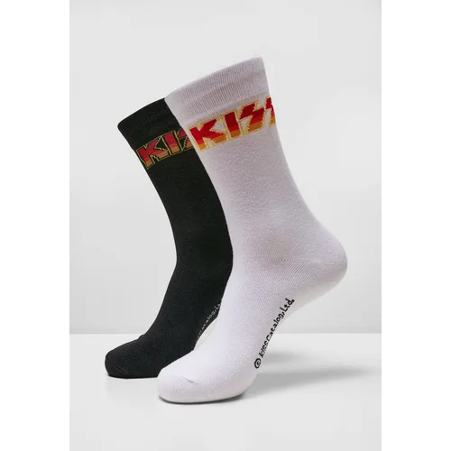 Merchcode Kiss Socks 2-Pack Black/White