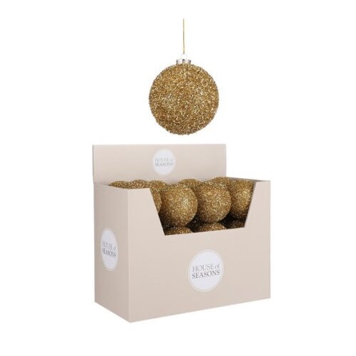 Dekordom novogodišnja dekoracija - hanging ball 10cm 1101100 - gold - edl ( 041354 ) Cene