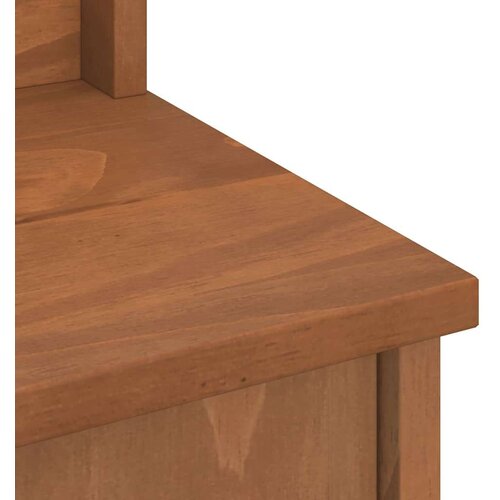  klop za predsobo SANDNES s predalom, trden borov les, rjava, 45x40x159,5 cm Slike