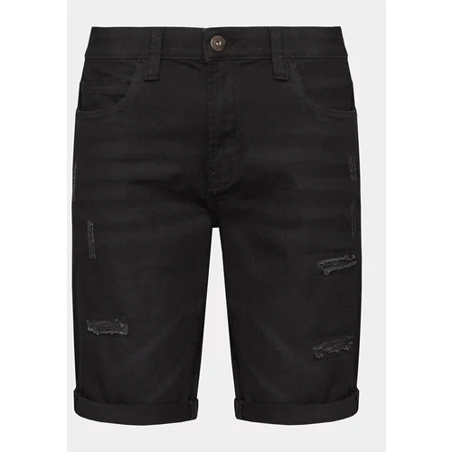 INDICODE Jeans kratke hlače Kaden Holes 70-104 Črna Regular Fit