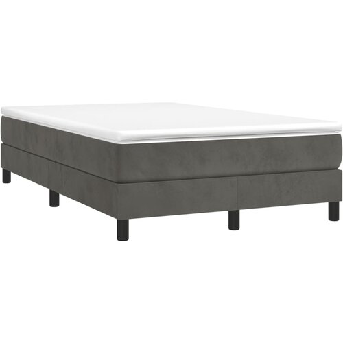 Maison Chic Box spring postelja - Vzmetna postelja z vzmetnico temno siv 120x190 cm žamet SL22639, (21891683) Cene