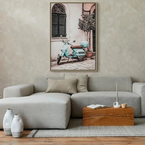  Slika - Iconic Vespa (1 Part) Vertical 80x120 U prirodnom drvenom okviru Slike