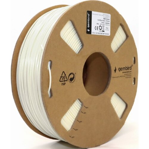 Gembird 3DP-ASA1.75-01-W asa filament, 1.75 mm, 1 kg white Cene