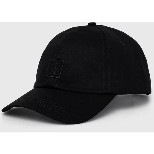 Marc O'Polo Bombažna bejzbolska kapa črna barva