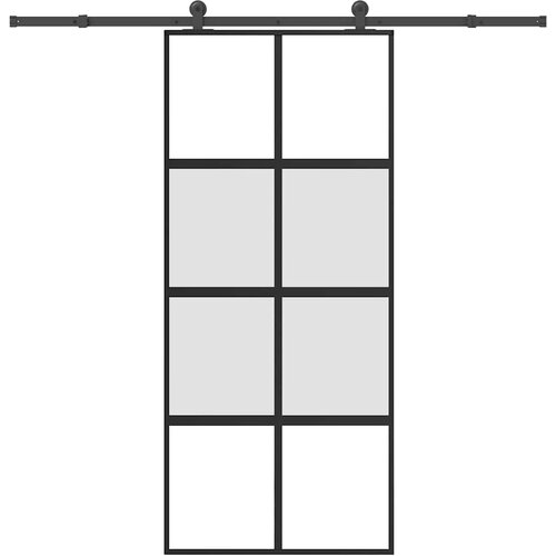  Klizna vrata s priborom 90 x 205 cm kaljeno staklo i aluminij Cijene