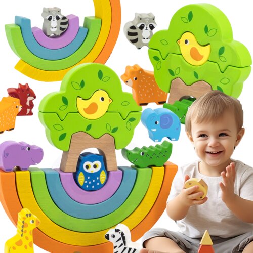 Viga drvene dugine slagalice kreativni montessori Cijene