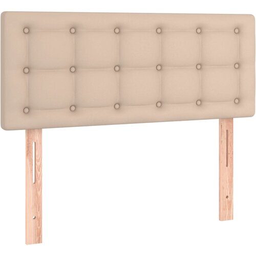  LED uzglavlje boja cappuccina 100 x 5 x 78/88cm od umjetne kože Slike