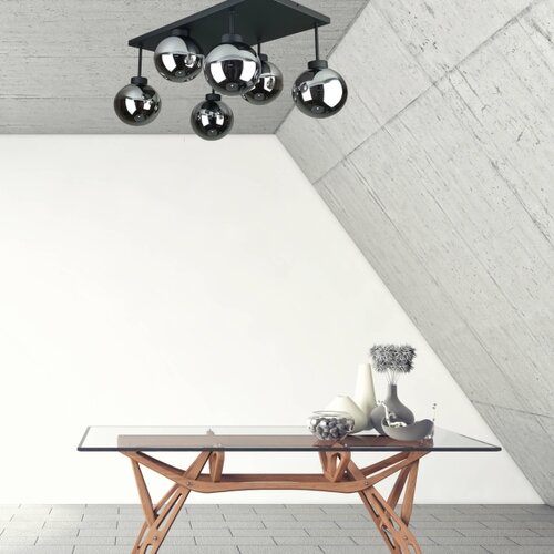  Plafonski luster DEA 6xE14/60W/230V crna/dimljena crna Slike