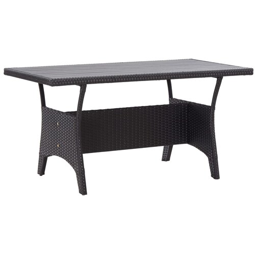  Vrtni stol crni 120 x 70 x 66 cm od poliratana Cene