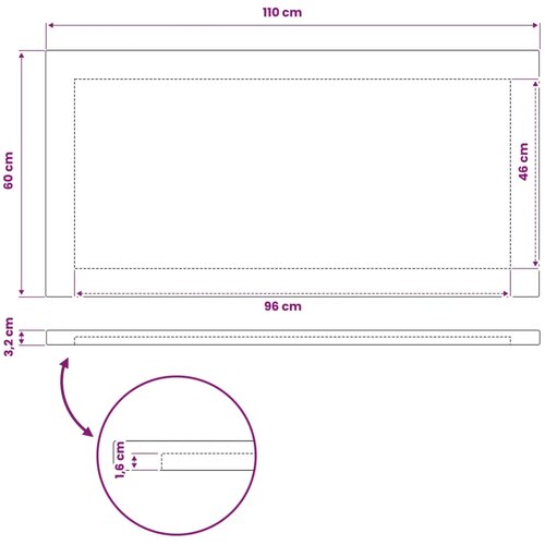  Pravokutni stolni vrh 110 x 60 x 3 2 cm Pravokutni - Bjeljenje 110 x 60 x 3 2 cm Pravokutno Slike