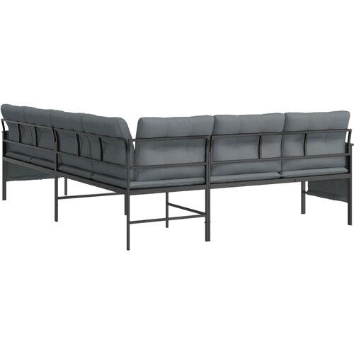  Kutna vrtna sofa antracit od čelika i tekstilena Slike