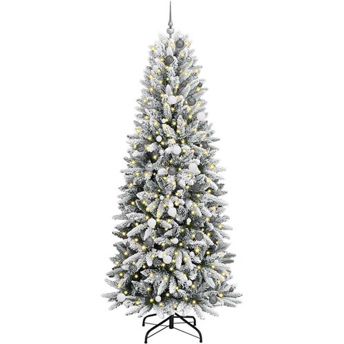  Umjetnobožićnodrvce S LED lampica Bijelo 240cm PVC Slike