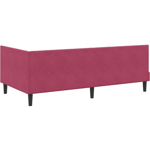  Kutni krevetni okvir s madracem 2 kom. Vinska crvena 100 x 200 cm Slike