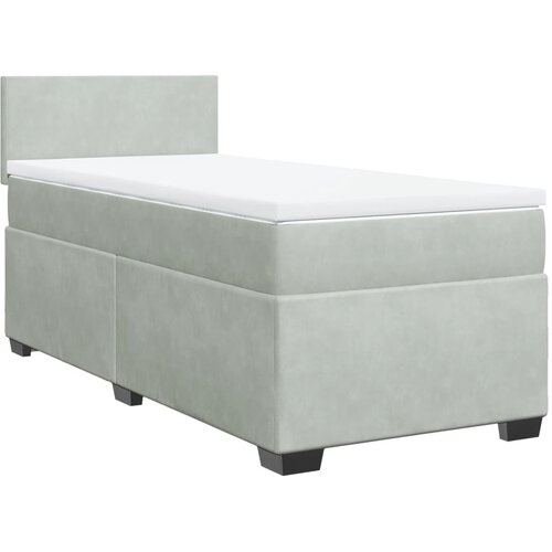 Box spring krevet s madracem svjetlosivi 80 x 200 cm bar&amp;scaron;unasti Slike