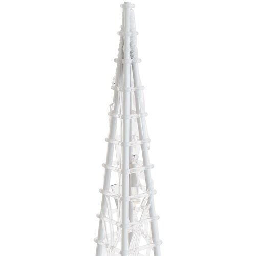  Set akrilnih ukrasnih LED stožaca hladni bijeli 60/90/120 cm Slike
