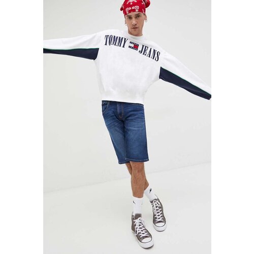 Tommy Jeans Pulover mo&amp;scaron;ka, bela barva Slike
