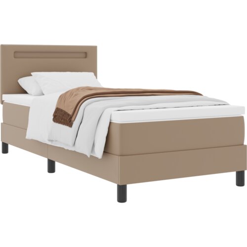  Krevet s opruga kutije Bijela i kapučino 90 x 200 cm Slike
