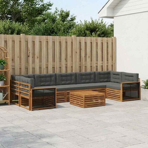  Set vanjskih sofa 8 kom. Prirodna i antracit Cijene