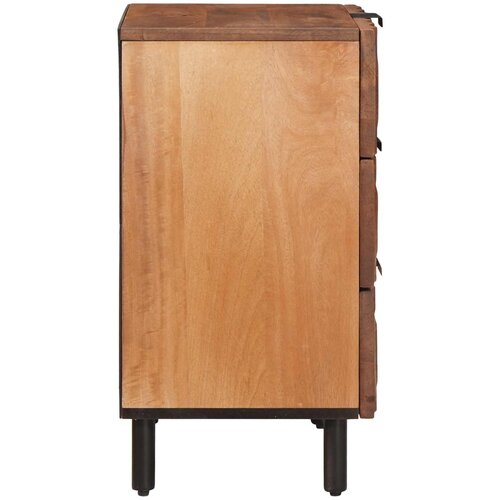  Noćni ormar s ladicama Smeđa 50 x 33 x 62 cm Čvrsto drvo manga Slike