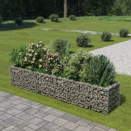 vidaXL Visoka greda gabion pocinkano jeklo 270x50x50 cm Cene