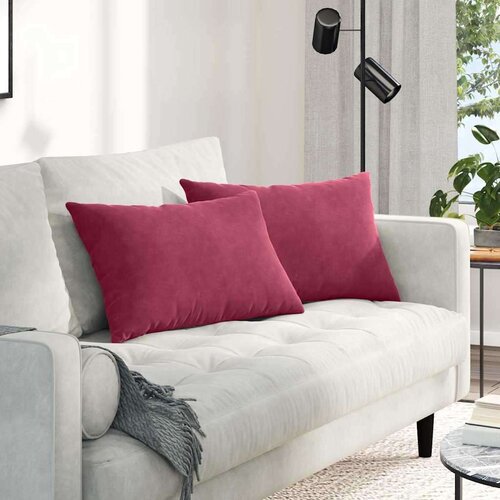 vidaXL jastučići za sofu 2 pcs vinska crvena 60 x 40 cm Cene