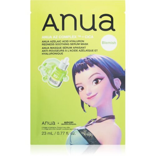 Anua K-Pop Demon Hunters Azelaic Acid Hyaluron Redness Soothing Serum Mask pomirjevalna tekstilna maska z vlažilnim učinkom 23 ml Cene